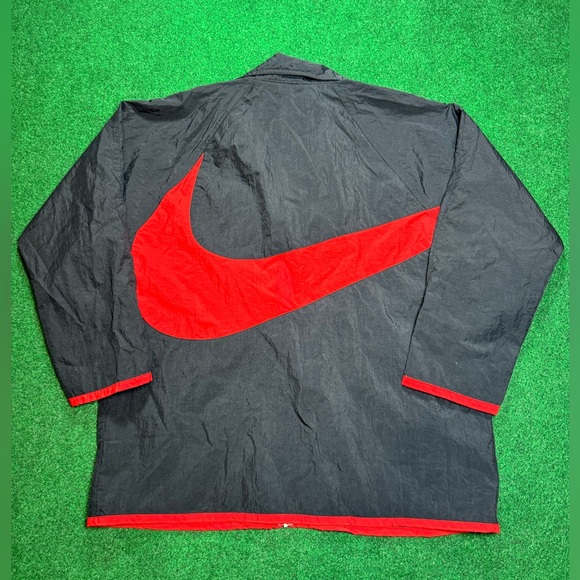 INSANE Huge Swoosh Nike zip up windbreaker jacket vintage rare